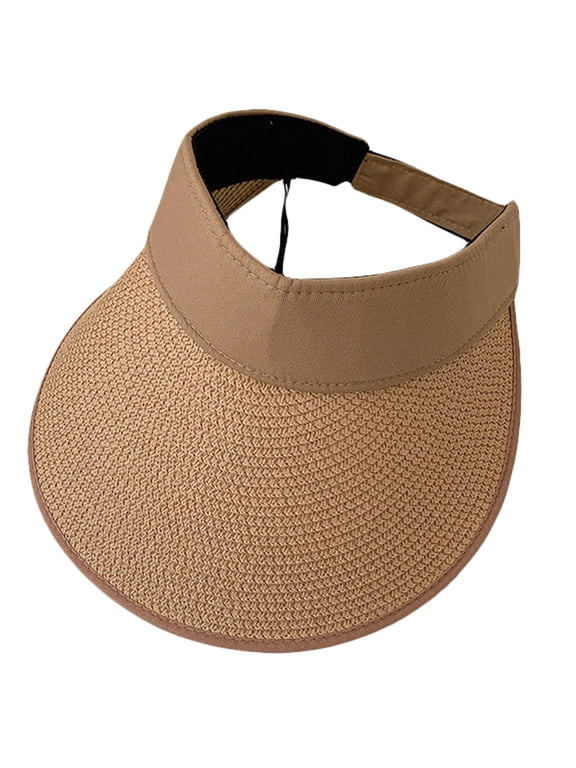 Korean Wide Brim Empty Top Hat Sunscreen Travel Sun Visor Hat for Summer