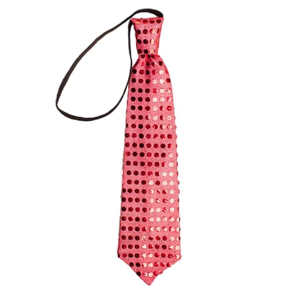 Yokua LED Flashing Light Sequins Tie Pre-Tied Luminous Necktie Party Club Neckwear