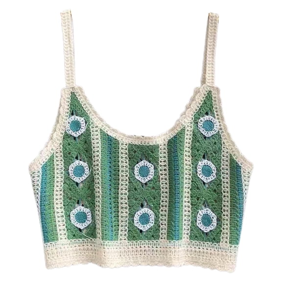 Yokua Ladies Crocheted Camisole Sexy Sleeveless for Tank Tops Women's Hollow out Crop