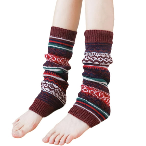 Yokua Leg Warmers for Women Girls Loose Legs Warmer Knitted Socks Boot Cuffs Gaiters
