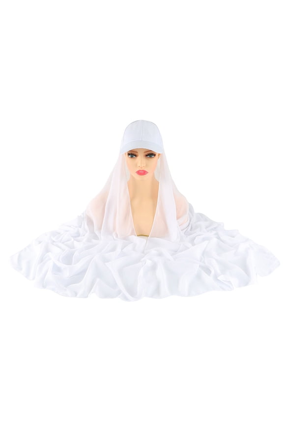 Lightweight Baseball Caps with Hijab Solid Color Bandana Turban Hat for Women
