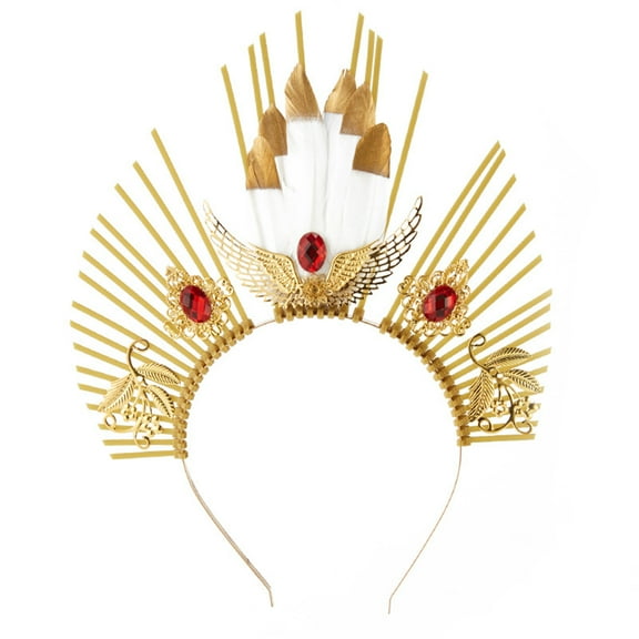 Yokua Lolita Halo Crown Headband Baroque Tiara Crown Sweet KC Hair Hoop Girls