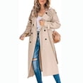 thumbnail image 1 of Yokua Long Coat For Women Long Sleeve Trench Jacket Windbreaker Coats And Jackets, 1 of 11