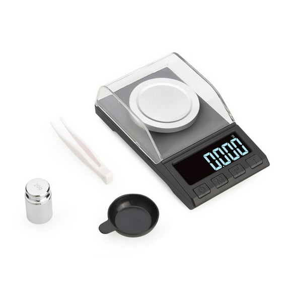 Yokua Milligram Scale with Pan Powder Scale Jewelry Scale 50g Calibration Weight