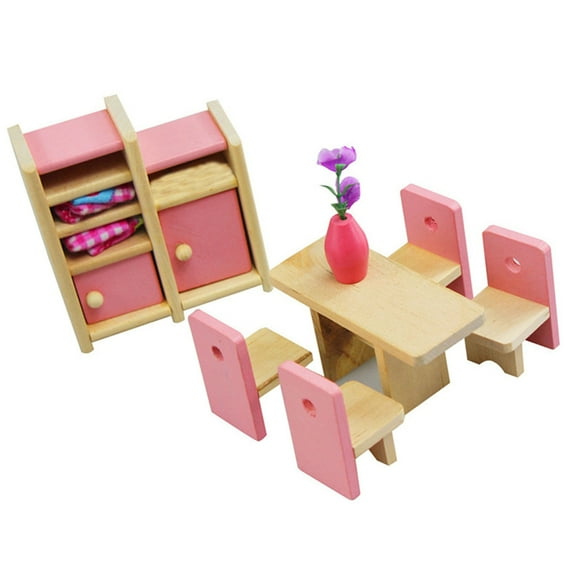 Yokua Miniature Bedroom Model Doll House Accessories Role Play Furnishings Set