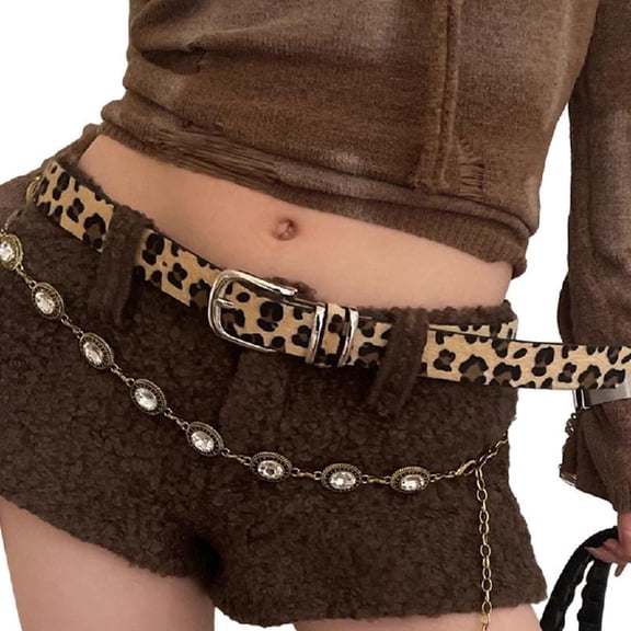 Yokua Modern Girls PU Skinny Waist Belt for Jeans Dress Cowgirl Belt Waistband