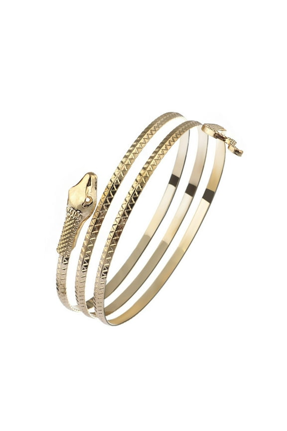 Multi Layer Coil Upper Arm Band Cuff Armlets for Girls Arm Bangle Adjustable