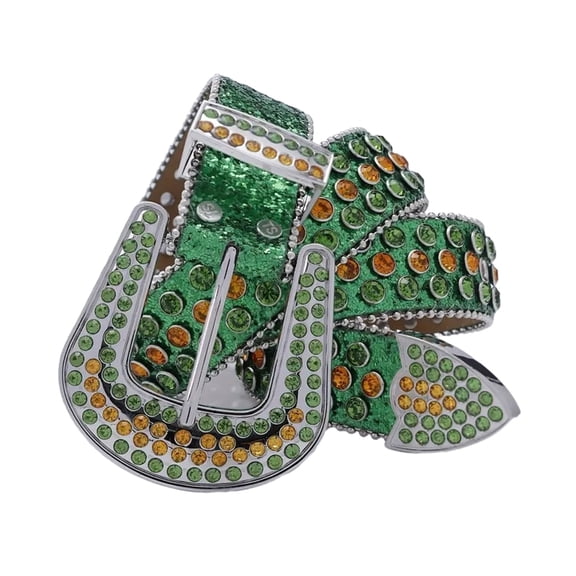 Yokua Nightclub Rhinestone Waist Belts for Adult Pin Buckle Belt for Jeans Skirt