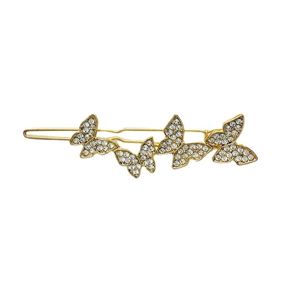 Yokua Nonslip Hair Barrettes for Hot Girls Bling Rhinestone Butterfly Shape Hairpin