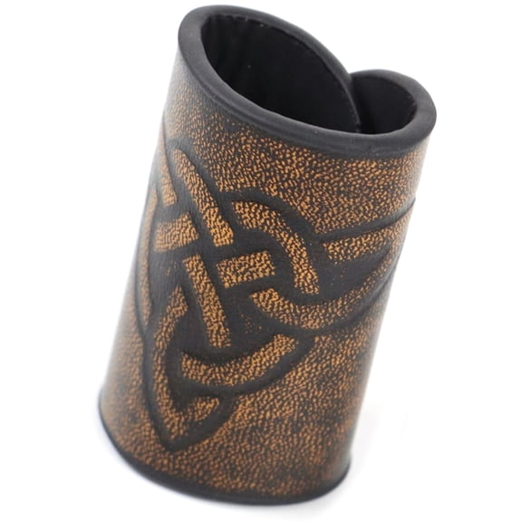 Yokua Nordic Age Hair Accessories Embossed PU Leather Hairpiece Vegvisir Design