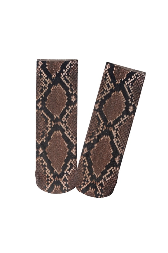 Nylon Snakeskin Leopard Print Ankle Socks for Everyday Wear Women's Silk Socks