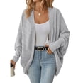 thumbnail image 1 of Yokua Open Front Cardigan Long Batwing Sleeve Knit Sweater Coats Jackets Outerwear, 1 of 20