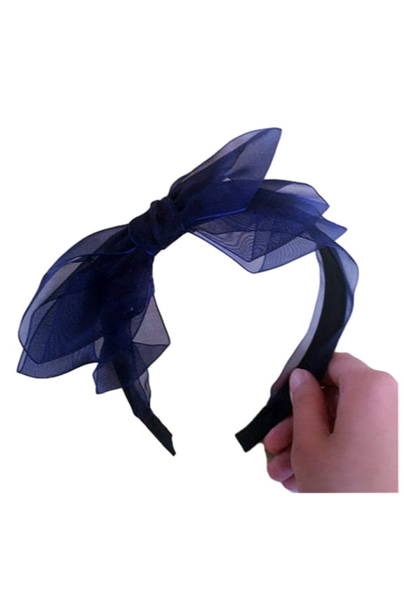 Organza Bowknot Headband Dinner Party Adult Headgear Formal Occasion Headhoop