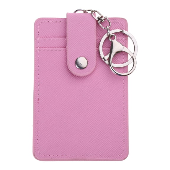 Yokua PU Leather Card Holder Compact Multi Card Storage Keychain For Bus Travel