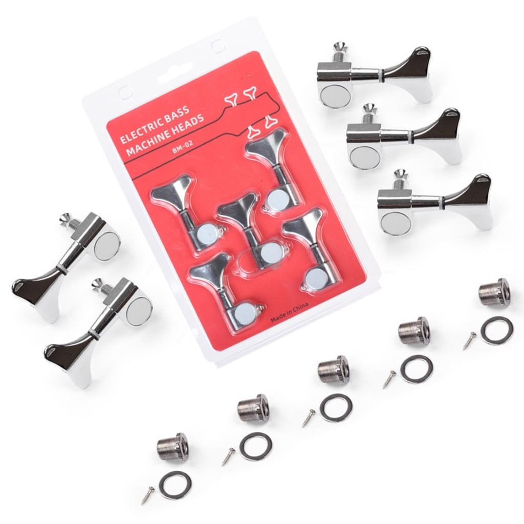 Yokua Pack of 5 Metal Guitar Headstock Tuners Guitar String Knobs Metal Texture