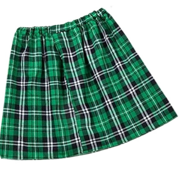 Yokua Patrick's Day Green Plaids Kilts Irish Party A Line Skirt for Cultural Event