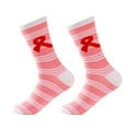 thumbnail image 1 of Yokua Pink Ribbon Breast Cancers Awareness Socks Pink Ribbon Crew Socks for Womens, 1 of 20