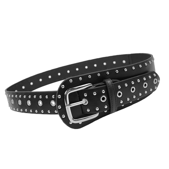 Yokua Popular Rivet Studded Belt Vintage Waist Cincher Fashion Waistband for Hiphop