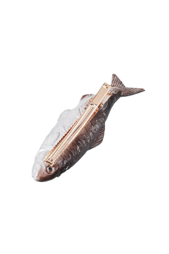 Prank Seafood Hairpin Dried Fish Hair Clip Elaborate Flat Clip Fish