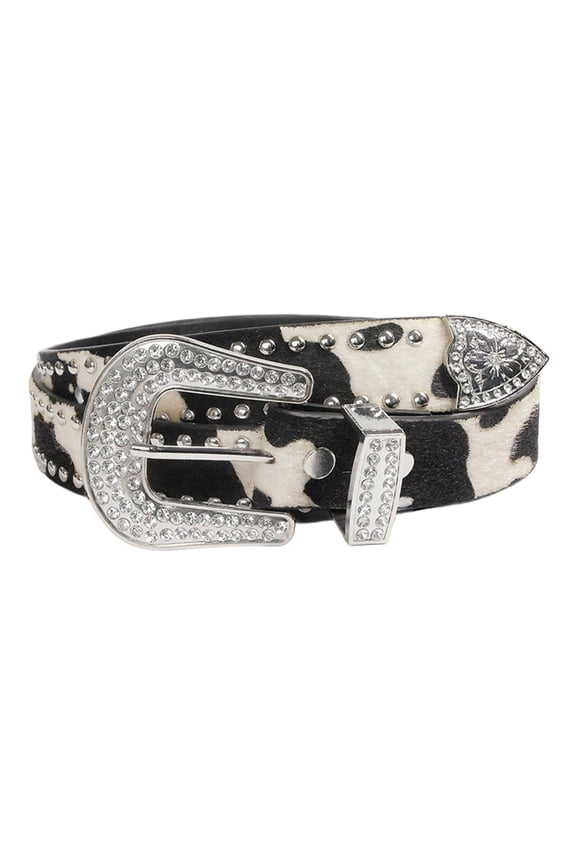 Punk Glittered Waist Belt for Girls Street Dance Street Stage Studded Belt