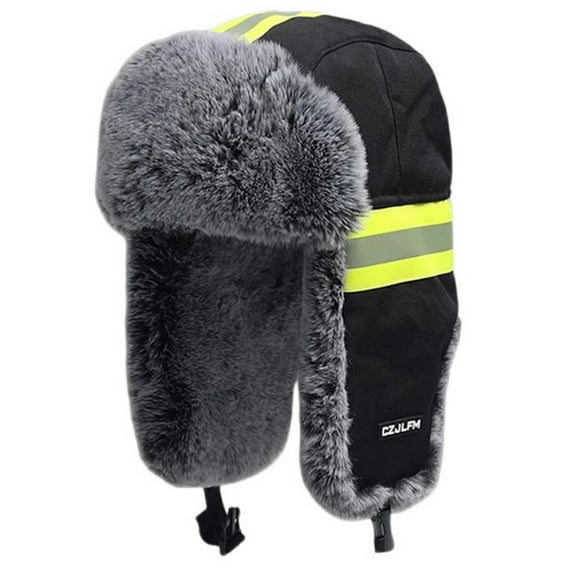 Yokua Reflective Winter Trapper Hat with Goggles for Cycling Visibility and Safety