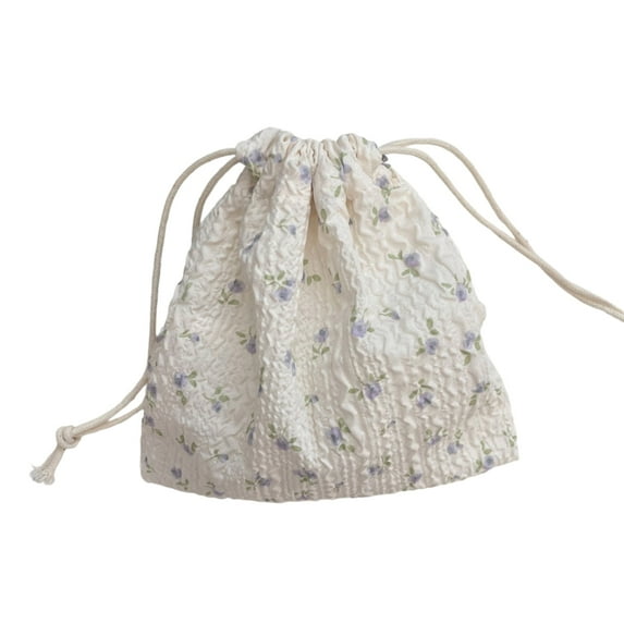 Yokua Reusable Drawstring Pouch Organized For Makeup Brushes Key Cards Storage