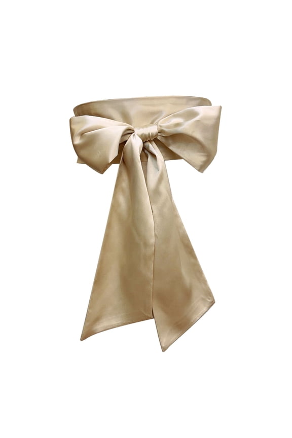 Ribbon Waistband Wide Belt Women's Dress Bowknot Sash Corset Belt for Parties
