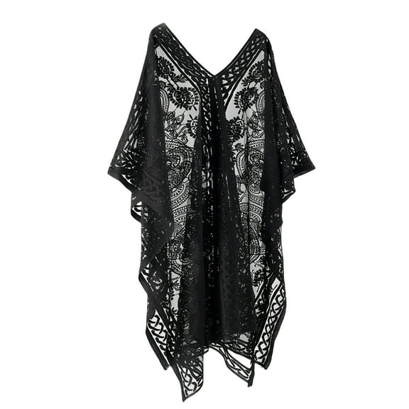 Yokua See Through Swimsuit Coverup Ladiys Sheer Bathing Suit Cover Up for Beach