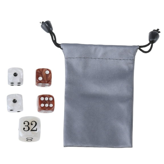 Yokua Set Acrylic Backgammon Pearls Dices Set 22mm Doubling Cube and Four 16mm Dices