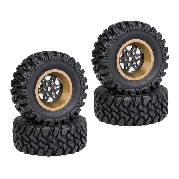Yokua Set of 4 Remote Control Wheel Tires for Crawlers 1.2inch Wheel Hubs Tire