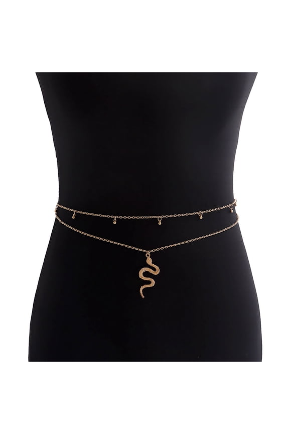 Sexy Belly Chain Jewelry Beach Waist Chains With Snake Pendant For Women