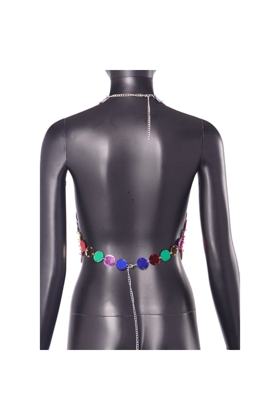 Sexy Glitter Sequins Body Jewelry Bohemian Sparkly Bikini Chest Chain Bras