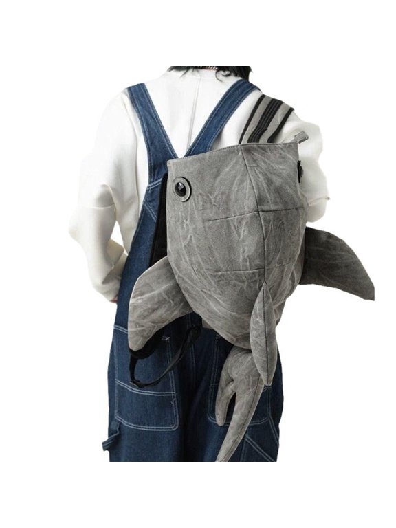 Shark Backpacks Wear Resistant Fabric Adjustable Strap Casual Dayp