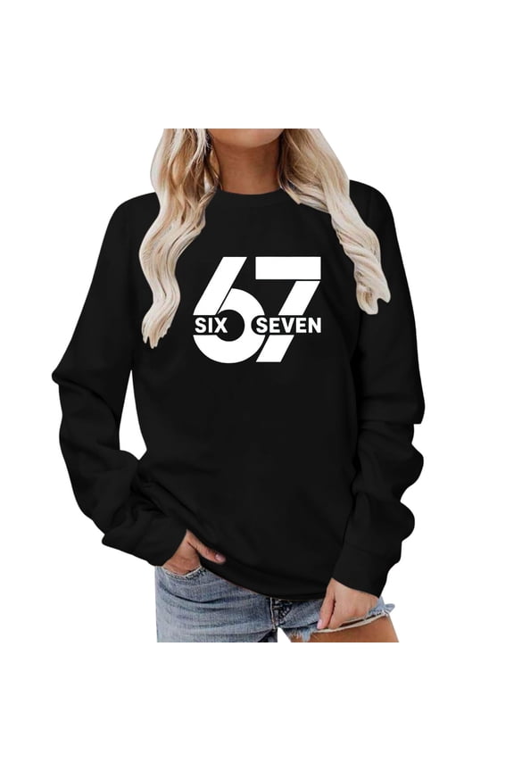 Six Seven 6 7 emoji design sweatshirt autumn and winter hoodie