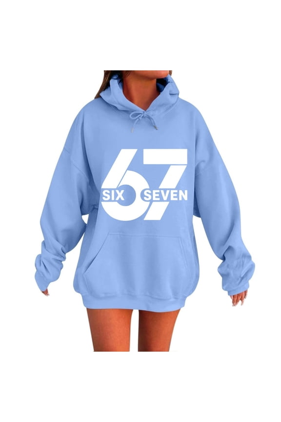 Six Seven 6 7 emoji design sweatshirt autumn and winter hoodie