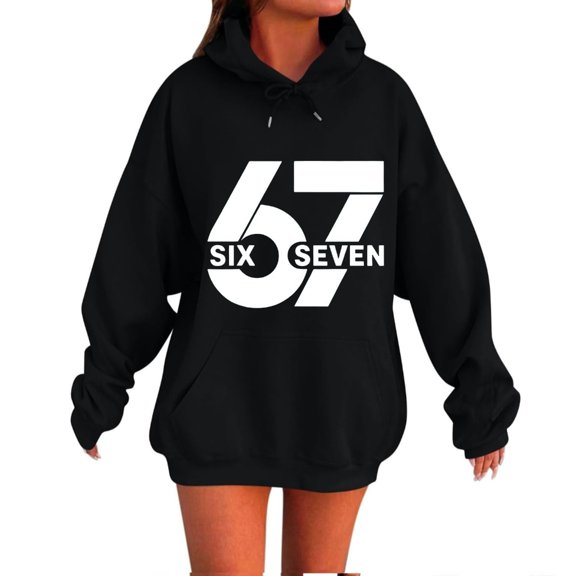 Yokua Six Seven 6 7 emoji design sweatshirt autumn and winter hoodie