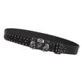 thumbnail image 1 of Yokua Skull Waist Belt Buckle Cool Punk Studded Belt Cowboy Grunge Wide Belt, 1 of 11