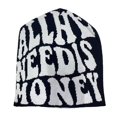 thumbnail image 1 of Yokua Slouchy Beanie Y2K Beanie Need Is Money Skull Cap Skullies Beanie Skull Hat, 1 of 9