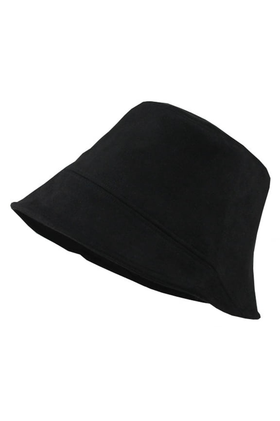 Solid Color Fisherman Cap Hip Hop Retro Suede Basin Hat for Friend Gathering