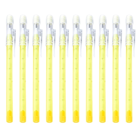 Yokua Stackable Pencils Popup Plastic Pencil with Eraser Top Multicolor Translucent