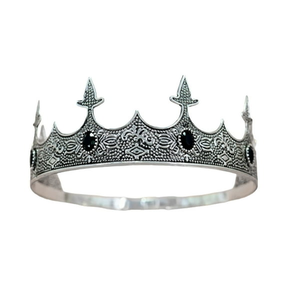 Yokua Stylish Gemstones King Crowns Men European Crownpiece for Film Photoshootings