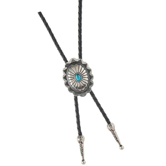 Yokua Stylish Turquoises Inlaid Bolo Tie Necklace For Men And Women Rodeos Outfits