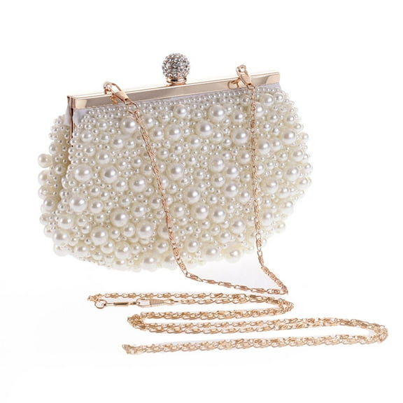 Yokua Stylish Women Beads Handbag Evening Party Bridal Clutch Bag Prom Wedding Wallet