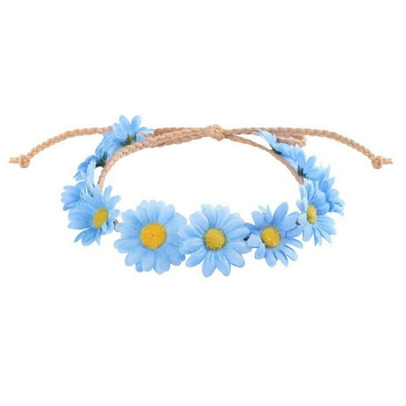 Yokua Sunflower Hair Wreath Headband Daisy Floral Crown Garland Adjustable Headpiece
