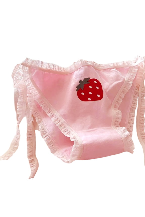 Sweet Ruffle Lace Edge Underwear Tie String Panties Japanese Lingerie Briefs