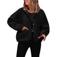 thumbnail image 1 of Yokua Thermal Fleece Jacket Button Down Fuzzy Coat for Women Warmth in Cold Weather, 1 of 10