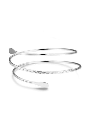 Three Layer Coil Upper Arm Band Cuff Armlets for Girls Arm Bangle Adjustable