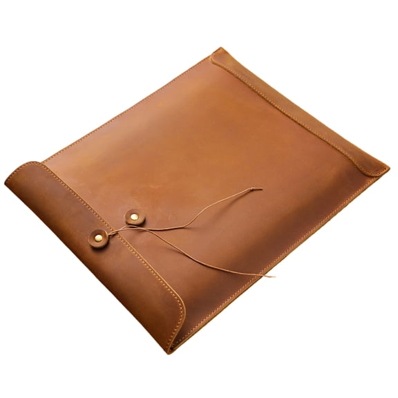 Yokua Top Loading Leather Envelope File Folder Document Organizers for Man Women