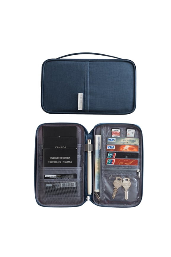 Travel Passport Holder Wallet Multiple Compartments Family Passport Wallet