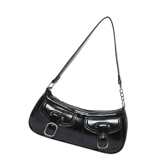 Yokua Trendy Female Vintage Shoulder Bag PU Leather Underarm Bags for Casual Party